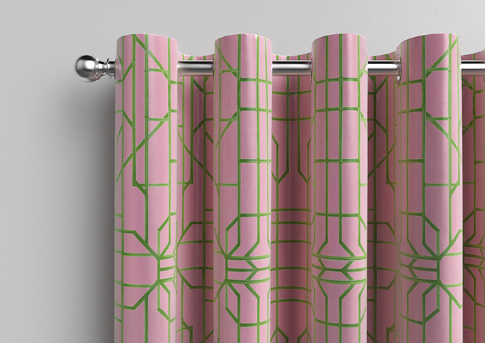 Bamboo Candy, Green Pink - Made To Measure Curtains - Image 12